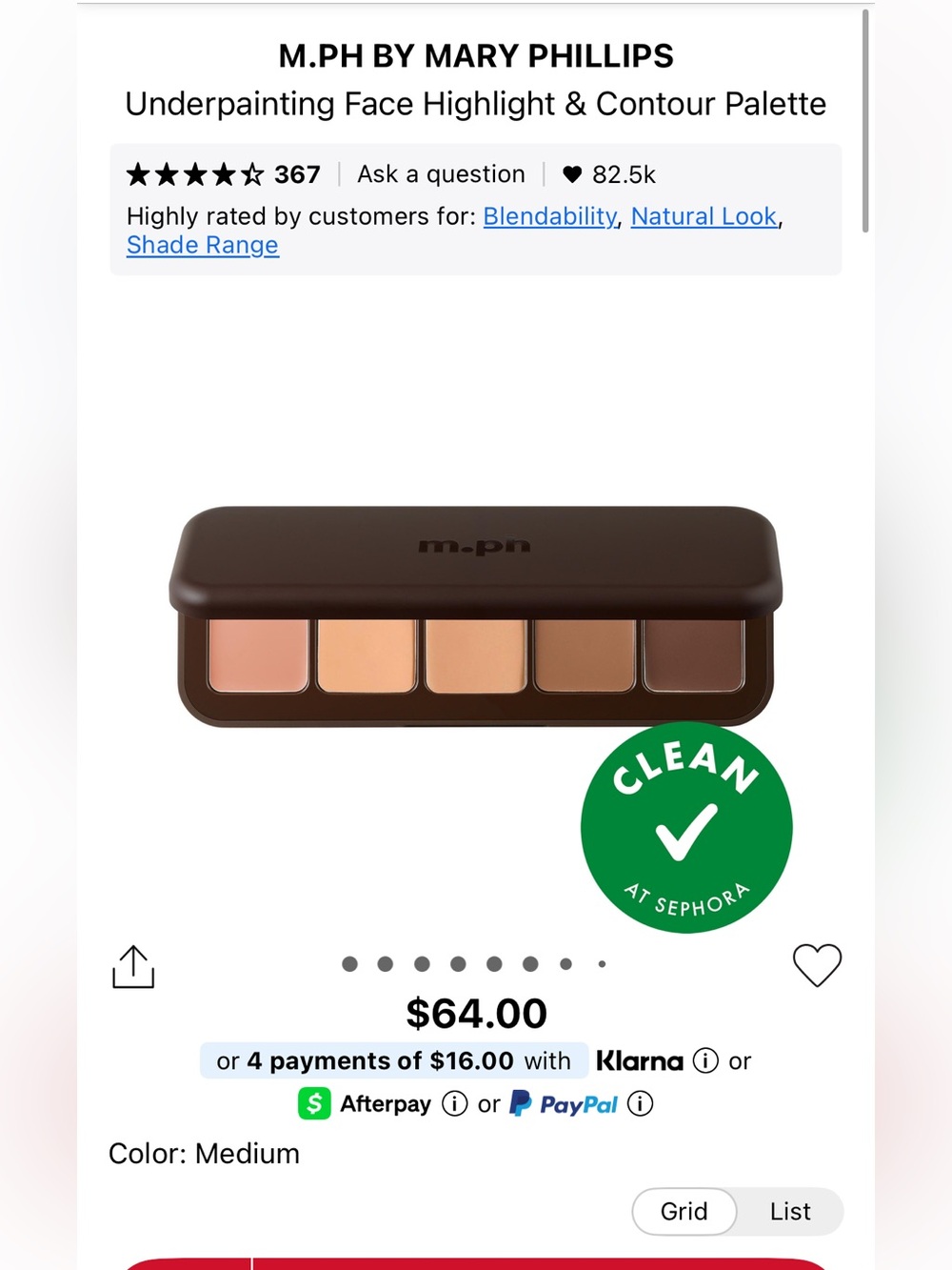 M.PH by Mary Phillips Medium Concealer & Highlight Palette — Cream to Brown